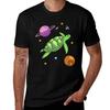 Sea Turtle Flying In Space Tshirt Casual Lightweight Short Sleeve Top