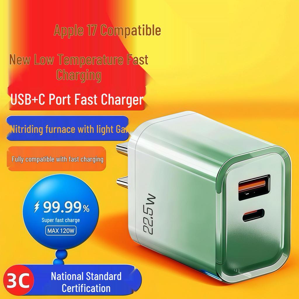 Colorful 22.5W GaN Fast Charger for Apple, Huawei, Samsung, Xiaomi