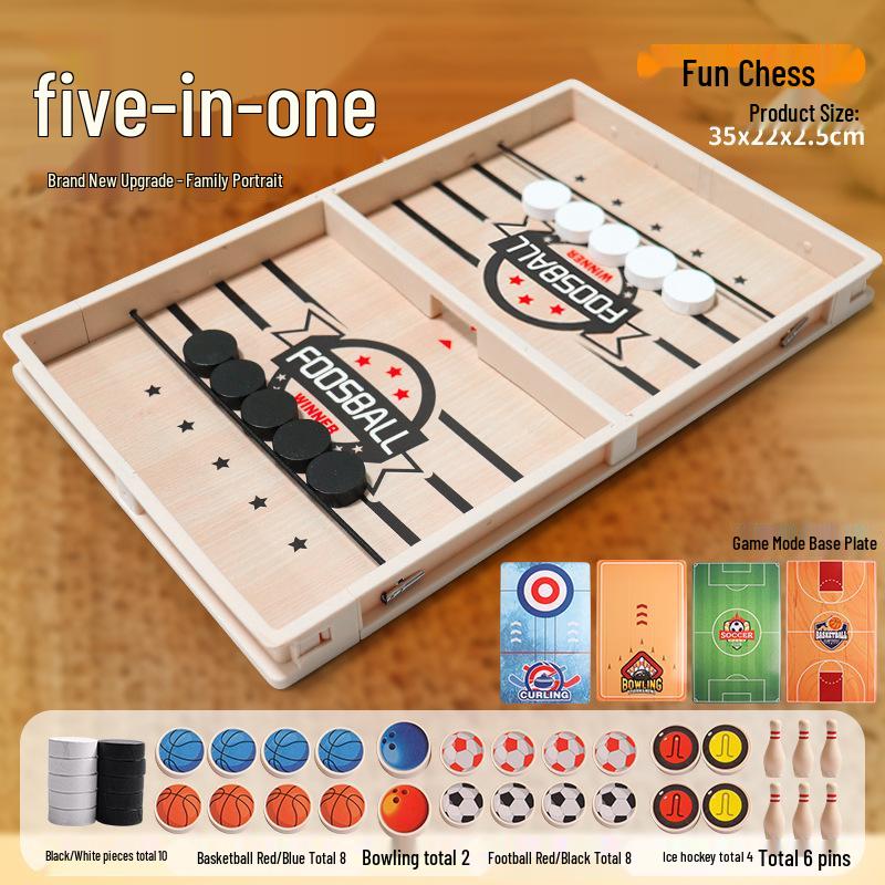 Kids' Educational Wooden Catapult Chess Game - Interactive Parent-Child Strategy Toy