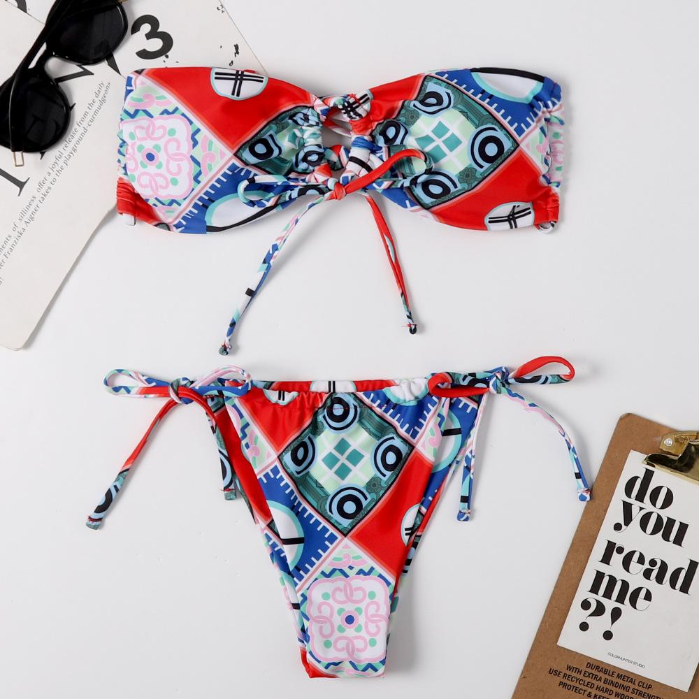 1011 new three-point swimsuit women, European and American sexy triangular bikini split swimsuit