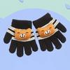 Outdoor Sports Boys Winter Warm Printed Stripe Knitting Mittens Full Finger Gloves Kids Mittens