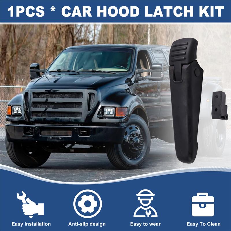 A58X-HLK1029K Car Hood Latch Kit For Ford F-650 F-750 F650 F750 Replaces F6HZ16700BA F8HZ16700AA