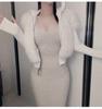 Korean Dongdaemun Slimming Waist-Cinching Sleeveless Knit Dress for Women