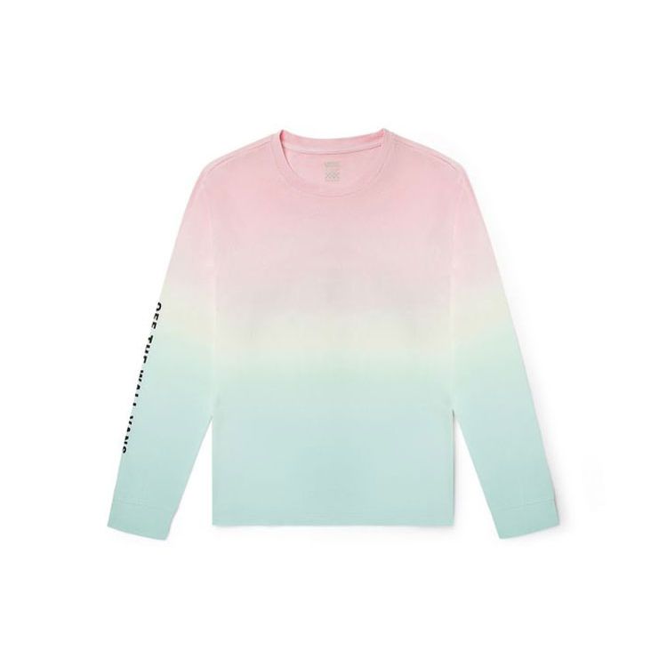 Vans Gradient Rainbow Unicorn Print Long Sleeve T-Shirt Women Tops Multicolor VN0A54LDUUZ
