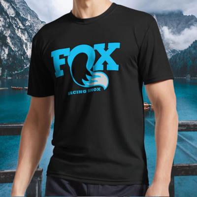 Nuova Maglietta Fox Racing Shox - Blu - Logo Maglietta Attiva Divertente Taglia da S a 5XL