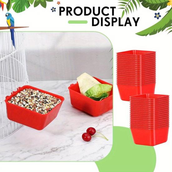 5 Pcs Chicken Cage Cups Bird Hanging Feeders Poultry Water Bowls with Hook Food Bowls for Bunny Pigeon Small Animals