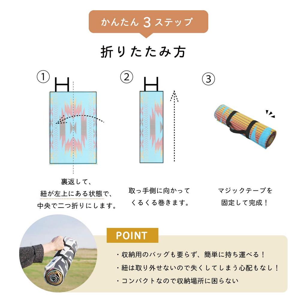 IKEHIKO PP Picnic Sheet Surt Outdoor Blue 87 X 140cm 2127140
