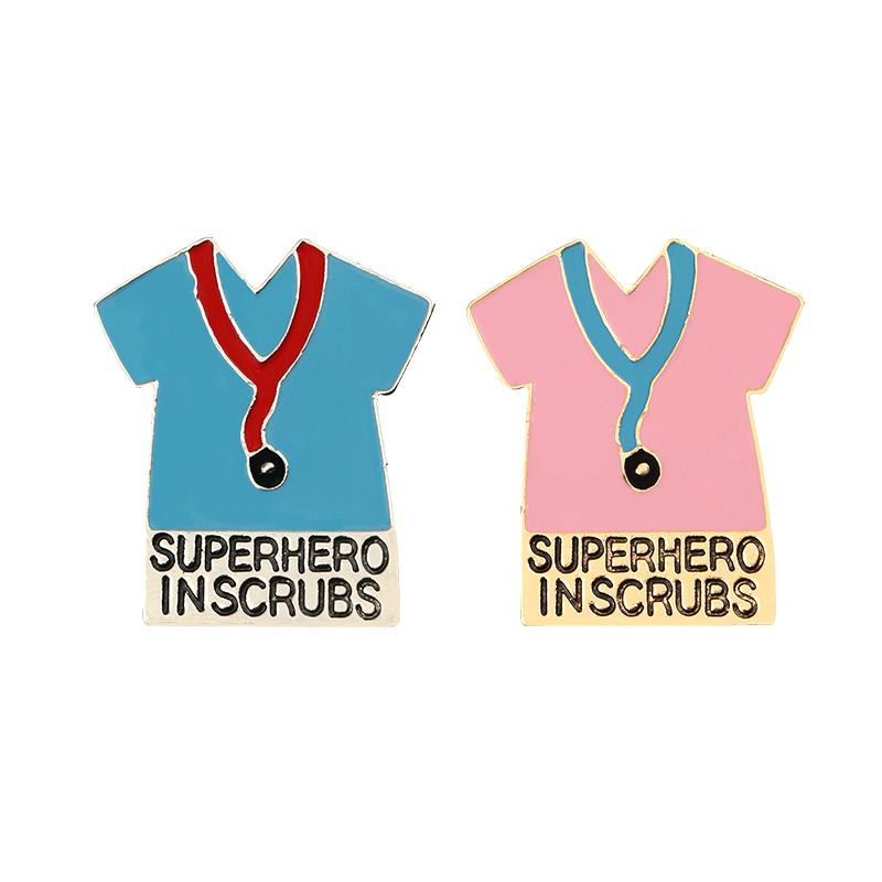2-4pcs/set Creative Medical Pins Needle Stethoscope Heart Organ Brooch for Nurse Doctor Bag Lapel Badges Jewelry Gifts Wholesale
