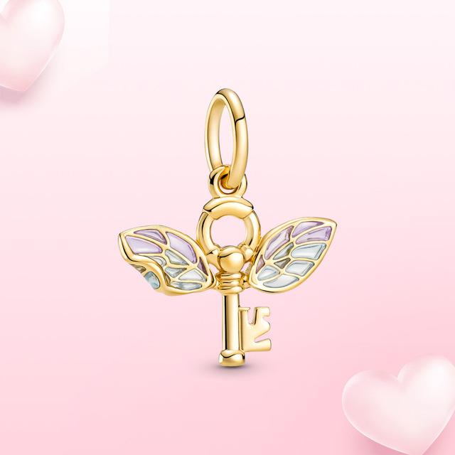 100% 925 Sterling Silver Přívěsek Millenium Falcon Falcon Přívěsek Fit Originální módní šperky Dámský náramek DIY dárek