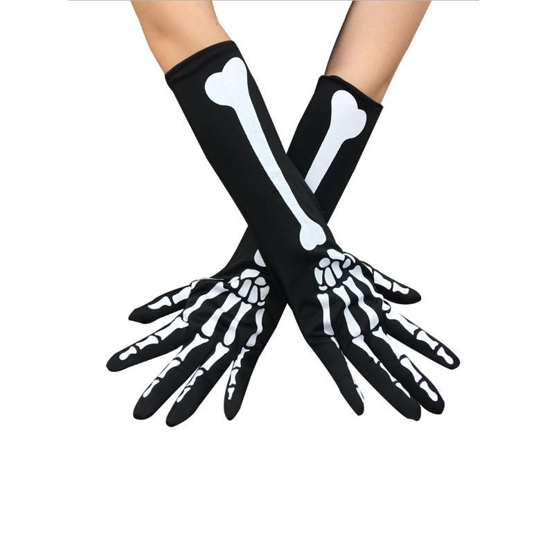 Halloween Bloodstained Skeleton Socks & Gloves Costume Props