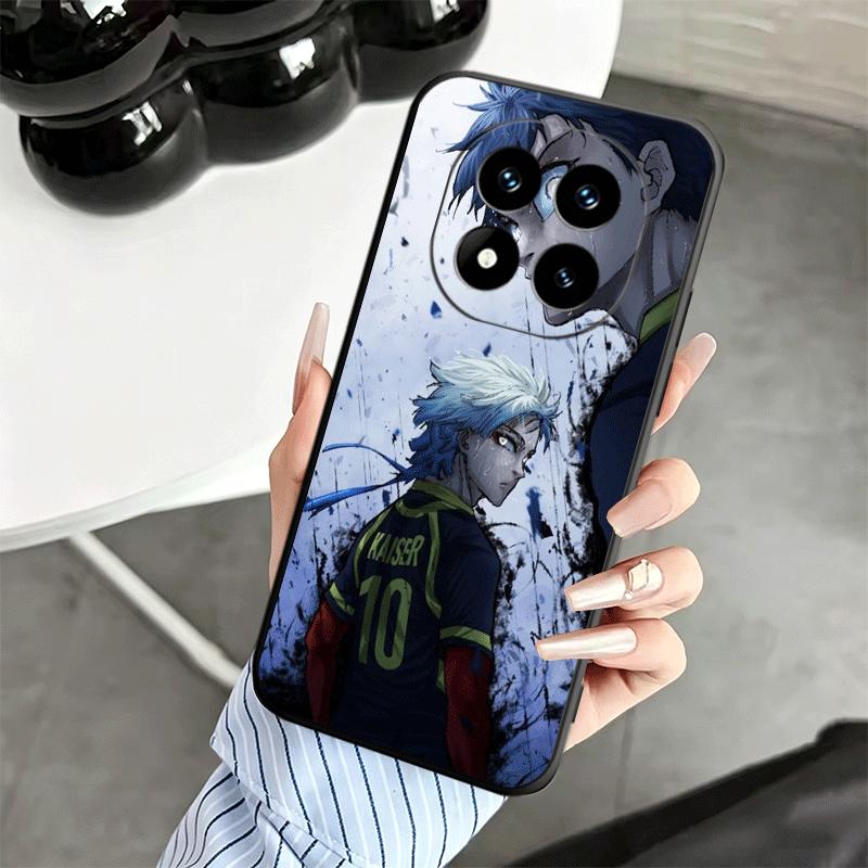 Blue L-Locks Isagi Yoichi Soft Phone Case for Xiaomi Redmi Note 12 13 14 15 Pro Plus 11 12S 11S 11T 10 4G Black Cover Back Shell