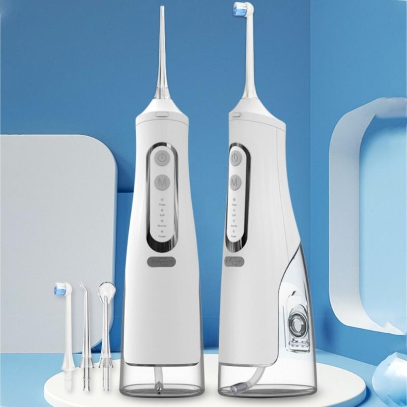 Rechargeable Water Flosser Multiple Nozzles Orals Irrigator Water Jet Teeth Cleaner For Brace Sensitive Gums Use