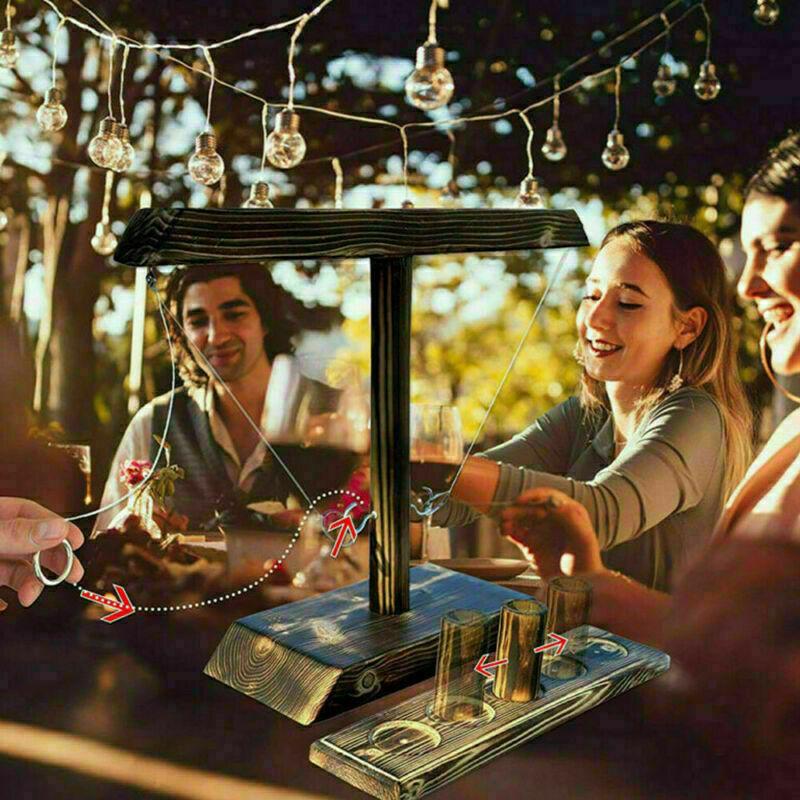 NEU Trinkspiele Haken Ringwurfspiel Schnelllebiges Interaktives Spiel Partyspiel