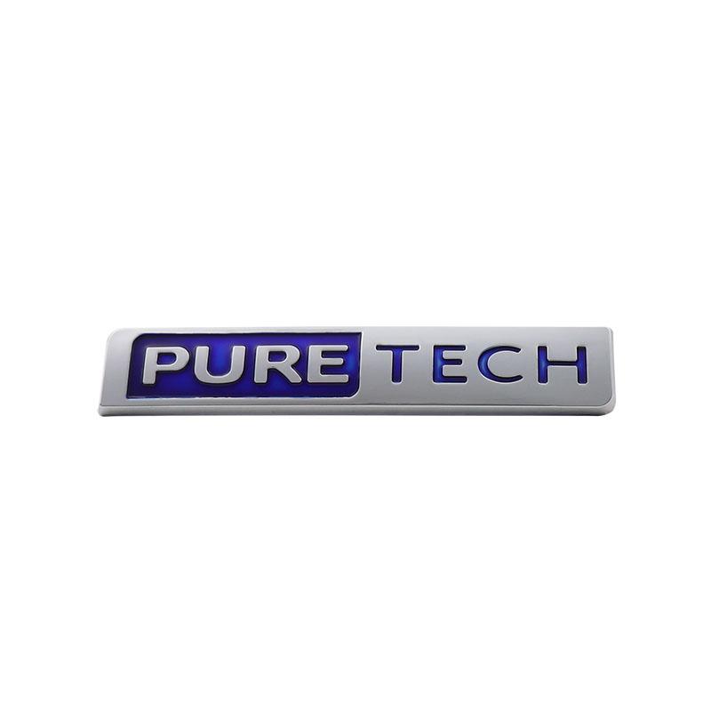 

3D Premium Puretech Pure Tech car Fender Rear Decal Emblem Badge Sticker chrome-blue