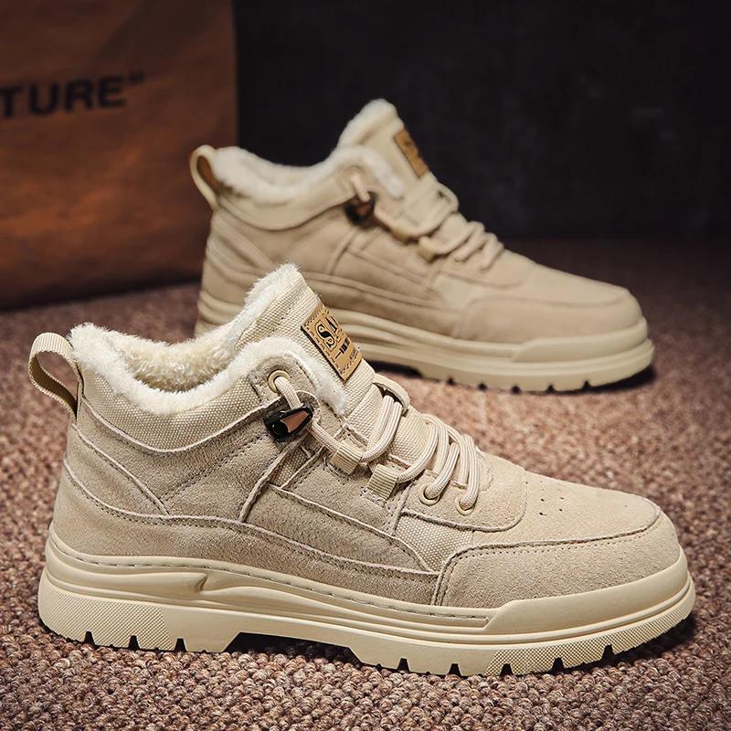 Loafers Casual Sneaker Casual Shoes Leather Shoes Male Sneakers Sports and Leisure High Boots Winter Sport Shoes for Men Fashion