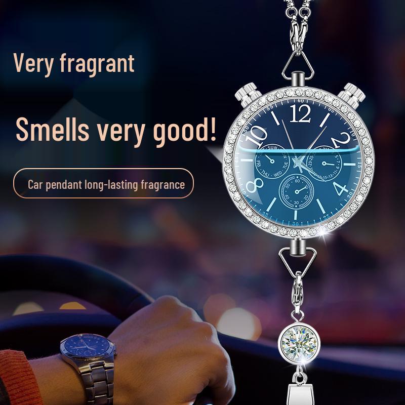 Hanging Car Air Freshener Pendant - Essential Oil Aromatherapy Deodorizer with Long-lasting Light Fragrance for Car Interior Decoration
