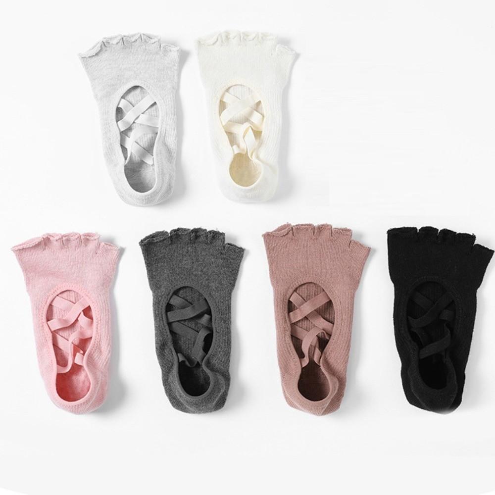 1 Pair Full Five Finger Five Finger Yoga Socks Cross Strap Five Finger Sport Socks  Yoga