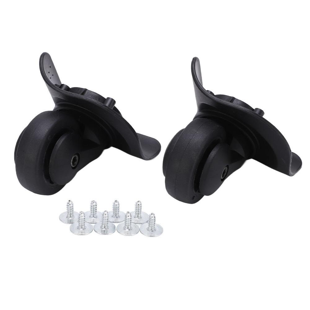 1 Pair Swivel Luggage Wheel Replacement Black Suitcase Accessories Trolley Case Wheel Luggage Repair Wheel Luggage Repair