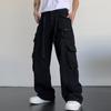 Men And Women Retro Large Pocket Overalls Wide Leg Pants Straight Summer New Fashion Casual Pants Japanese Harajuku Large Size