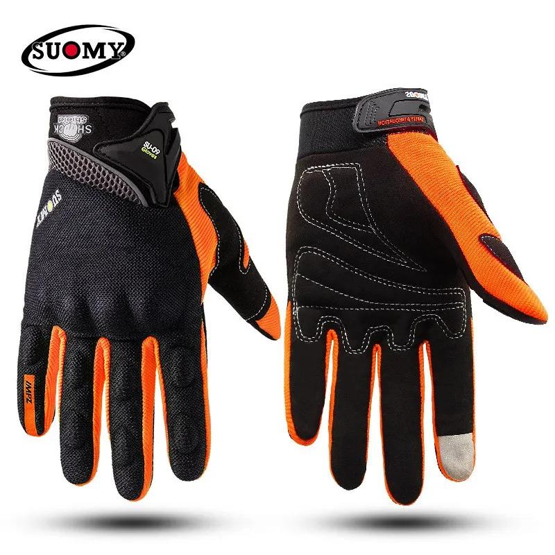 SUOMY Motorcycle Gloves Racing Summer Full Finger Protective Guantes Moto Motocross Luva Motociclista