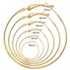 SAUVOO 3 Pairs/Set Metal Hoop Earrings Set 20/30/40mm Big Round Circle Earrings For Women Gold Silver Plated Fashion Jewelry