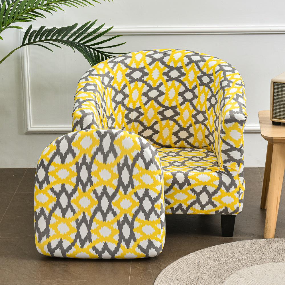Semi-Circular Club Chair Protective Sofa Cover