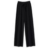 Autumn and Winter Women's High Waisted Warm Knitted Straight Leg Pants Solid Color Hanging Loose Wide Leg Pants