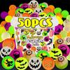 50/1pcs Luminous Halloween Bouncing Balls Glow In The Dark Fluorescent Rubber Eyeball Bouncy Ball Kids Toys Decor Party Favors