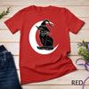 Vintage Halloween Scary Black Cat Witch Hat Moon Witchy Gift Unisex T-shirt 6
