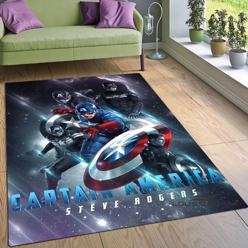 

3D Captain America Printed Rug – Suitable for Living Room & Bedroom | Non-Slip Mat, Home Decor, Area Rug, Birthday Gift 60x90cm