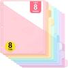 A4 3-Hole Folder with Slanted Pocket Dividers - Multi-Color Document Storage