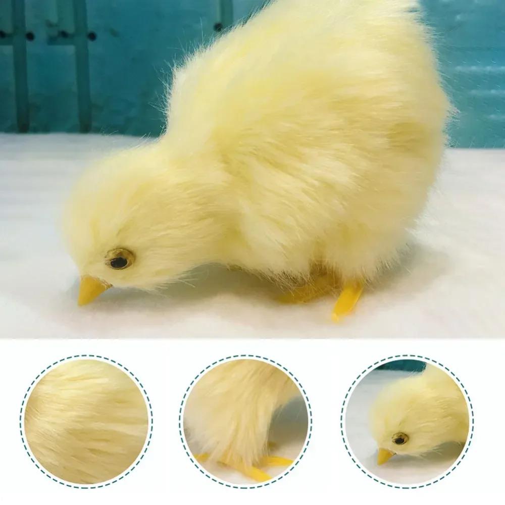 Simulazione Pulcino Coniglio Peluche Giocattolo Bambini Cognizione Pollo Modello Figurina Realistico Animale Peloso Bambola Pollo Regalo di Pasqua