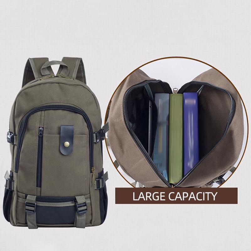 2025 Nauja vyriška kuprinė laisvalaikiui, kelionėms, drobės krepšys, didelės talpos, madingas studento krepšys