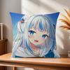 Anime Gawr cute Gura  Pillow Anime Pillow Sofa Bed Head Pillow Cover Cushion Cover Fashion