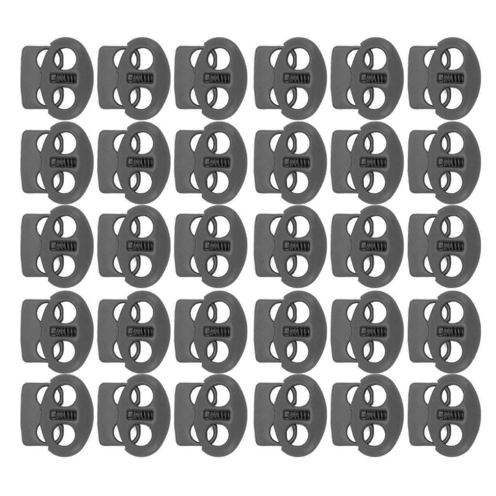 30PCS Metal Cord Locks End Spring Stop Toggle Stoppers Rustproof Lightweight Lanyard String Cord