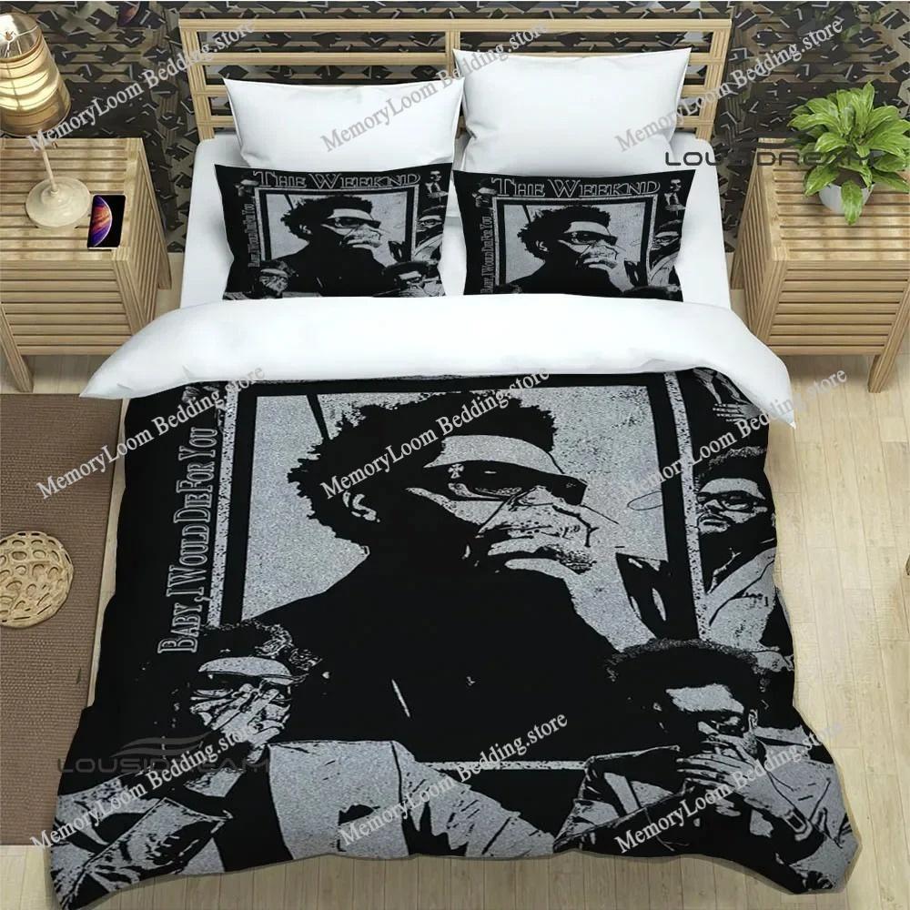 Singer Style Trendy The Weeknd Bedding Set Twin/Full/Queen Size Duvet Cover Pillowcase Soft Bedroom Set Home Textileextile