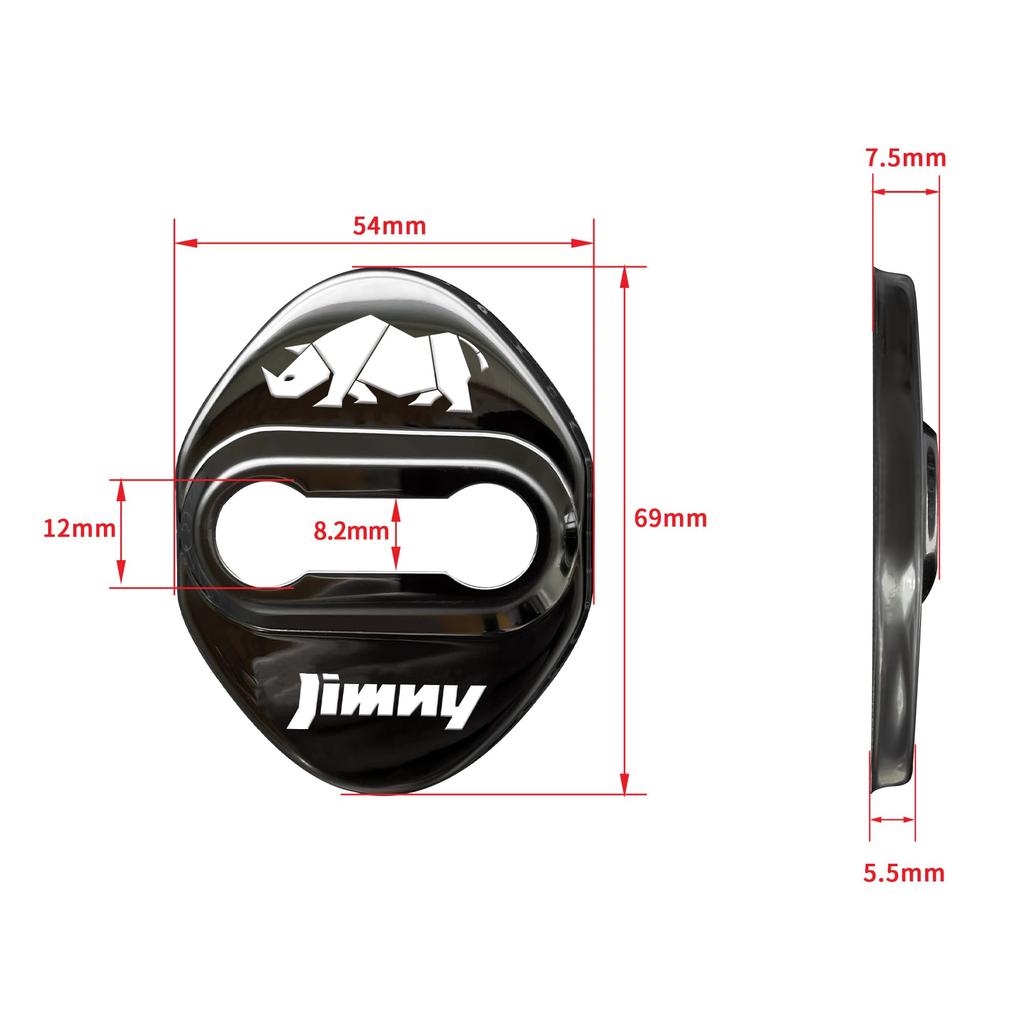 Jimny Fuel Filler Cap Fuel Cap Door Striker Door Lock Adhesive Type Set Cover, Cover, Cover, Cover, (Black) [Used]