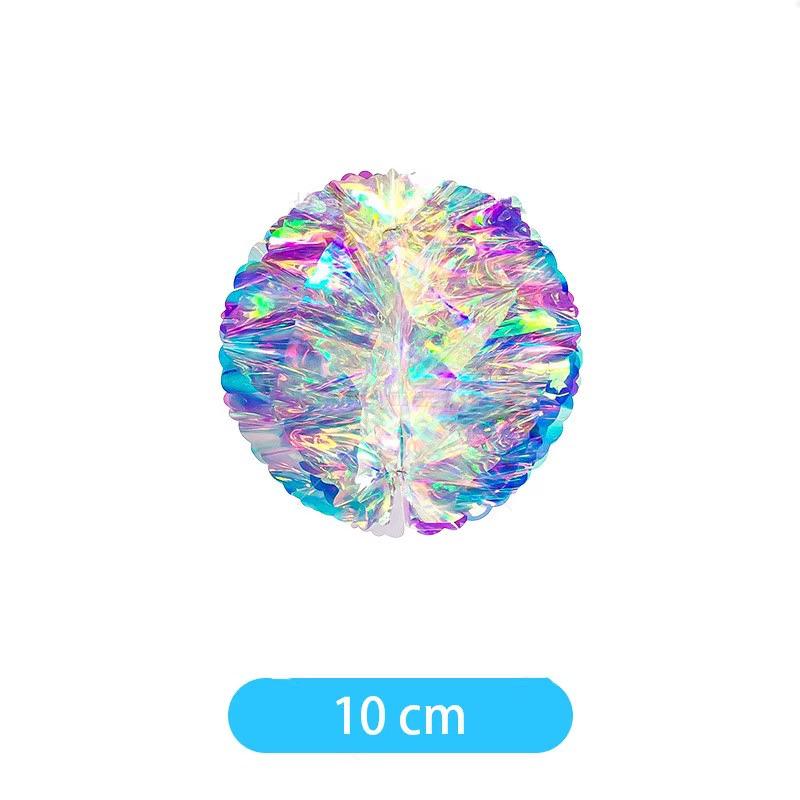 Seven-Color Gradient Flower Ball: Neon Film Snowflake Decoration for Parties & Events