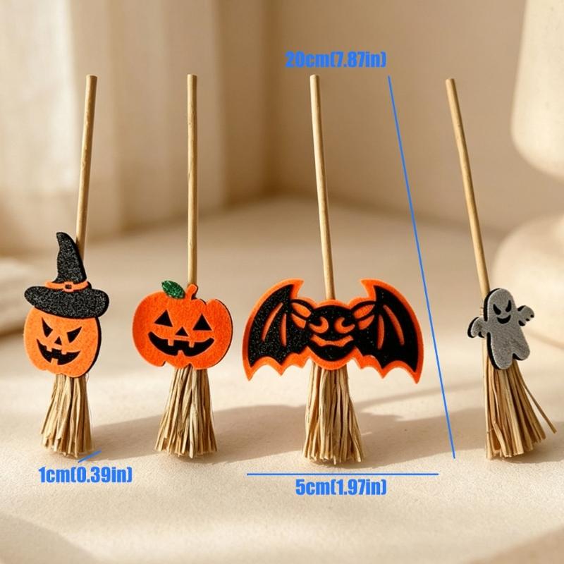 Seasonal Halloween Mini Display Set of 4 for Entry Shelf Table Window Photo Scene Home Season Use and Party Styling Display Indoors
