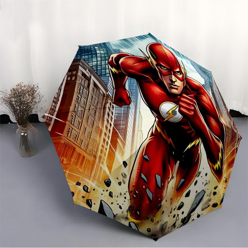 1pc Flash Superhero Automatic Open/Close Umbrella - 8-Rib Stability - All-Season Everyday & Formal Use  Yy251022007