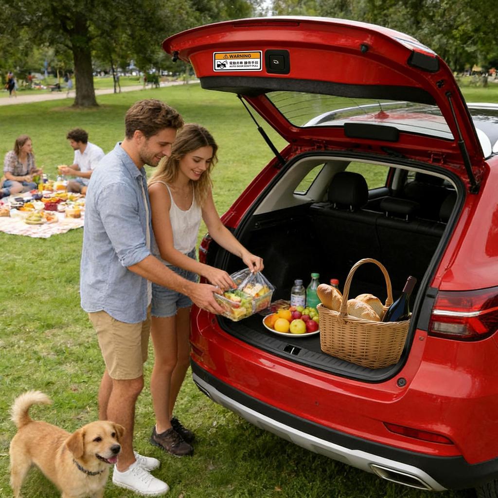 Car Sticker For Door Vehicle Tailgate Warning Supplies Trunk Warning Sticker For Fleet Managers Drivers SUVs Parking Lot Garage