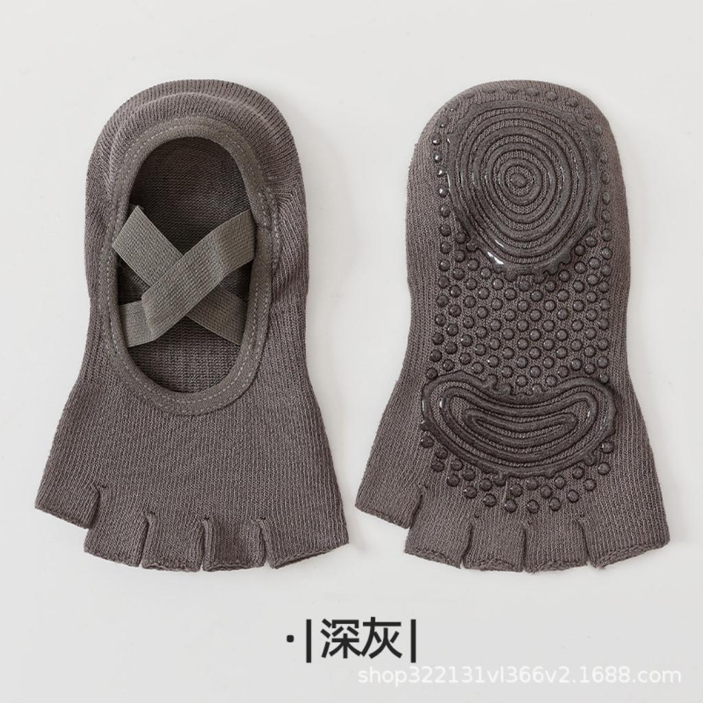 Five-toed Yoga Socks Open-toe Cross-strap Pilates Gym Cotton Socks Four Seasons