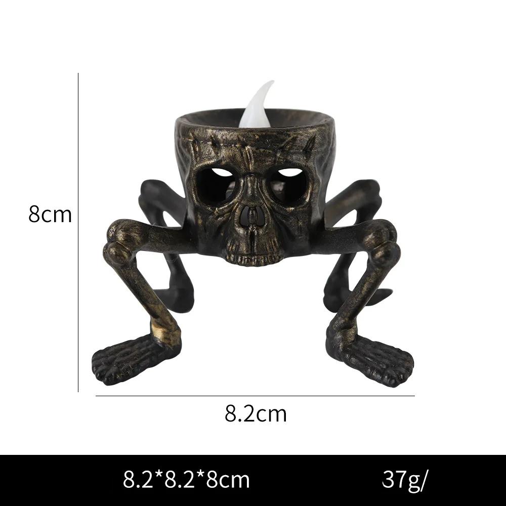 

Halloween Tea Light Candles Skeleton Hand Flameless LED Candles 8.5cm/3.3inch Flameless Lamp For Halloween Four-corner light