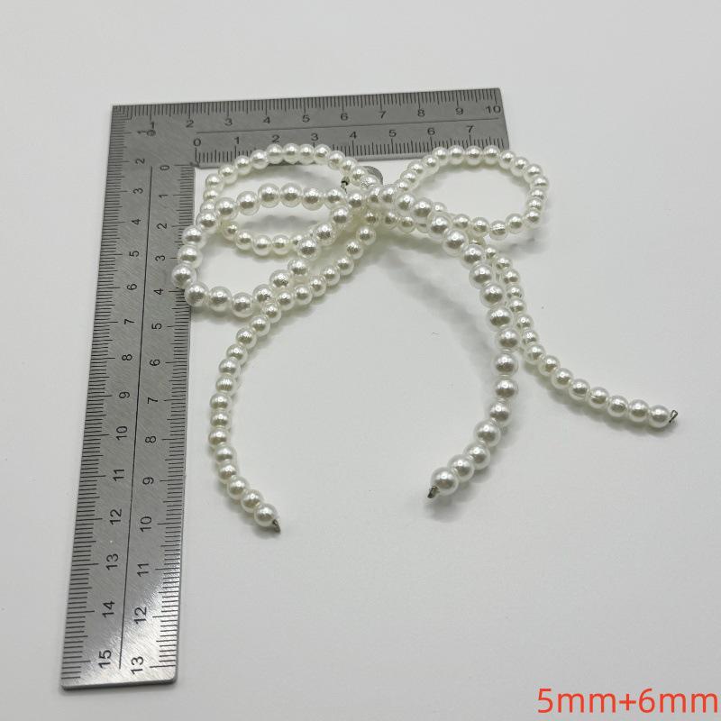 Korean Pearl Bow Shoe Buckle: Versatile Pearl String Shoe Accessory for Sneakers