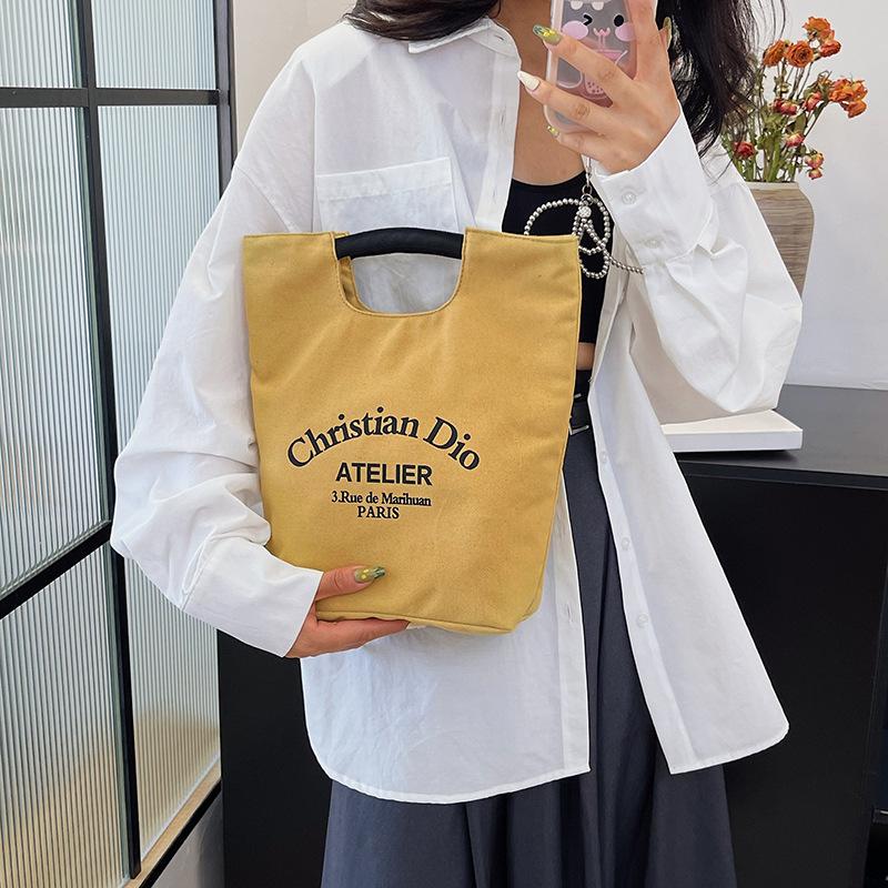 Sac Rétro en Toile pour Dames, Sac à Main Décontracté, Sac Bento