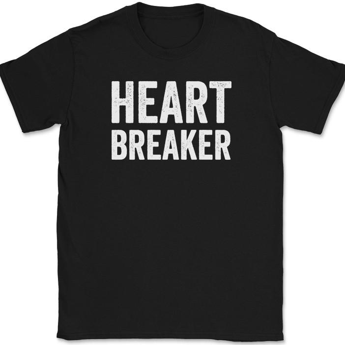 

Heart Breaker T-Shirt Funny Dating Hot Hansome Beautiful Joke Humor Text Tee 4XL