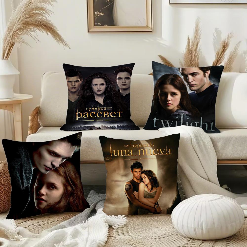 Classic Movie TV Film T-Twilight Pillow Case Square Double-Sided Printing Short Plush Sofa Cushion Cover Bedside Pillow