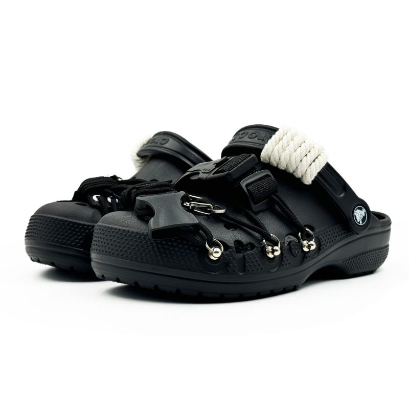 Crocs Baya EVA Traveller Plus Trendy Versatile Hole Shoes Women's Black