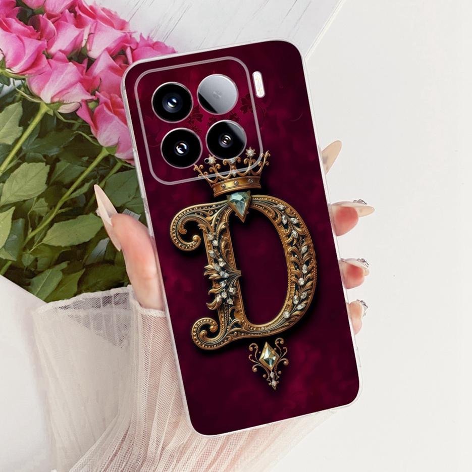 For Xiaomi Mi 15 Pro Case Luxury Crown Letters Cover Clear Silicone Soft Slim Phone Case For Xiaomi 15 Pro Mi15 Pro Fundas Coque