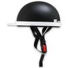 SELENEFF Motorcycle Helmet, Half Helmet, Half Cap, Unisex, One Size Fits All, Lightweight, with Brim (Matte Black)